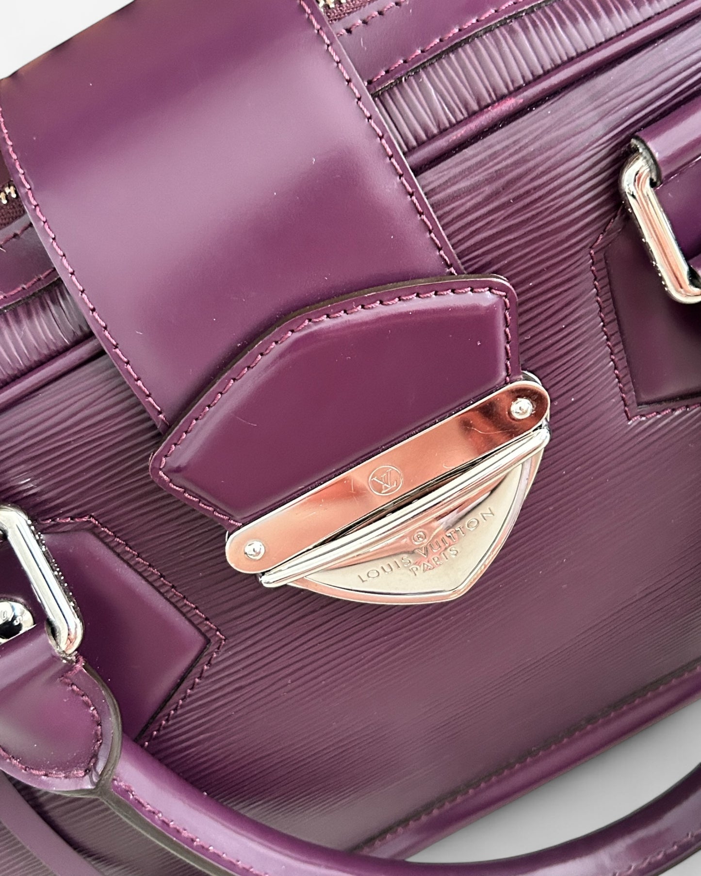 Louis Vuitton Violet Epi Bowling Montaigne GM