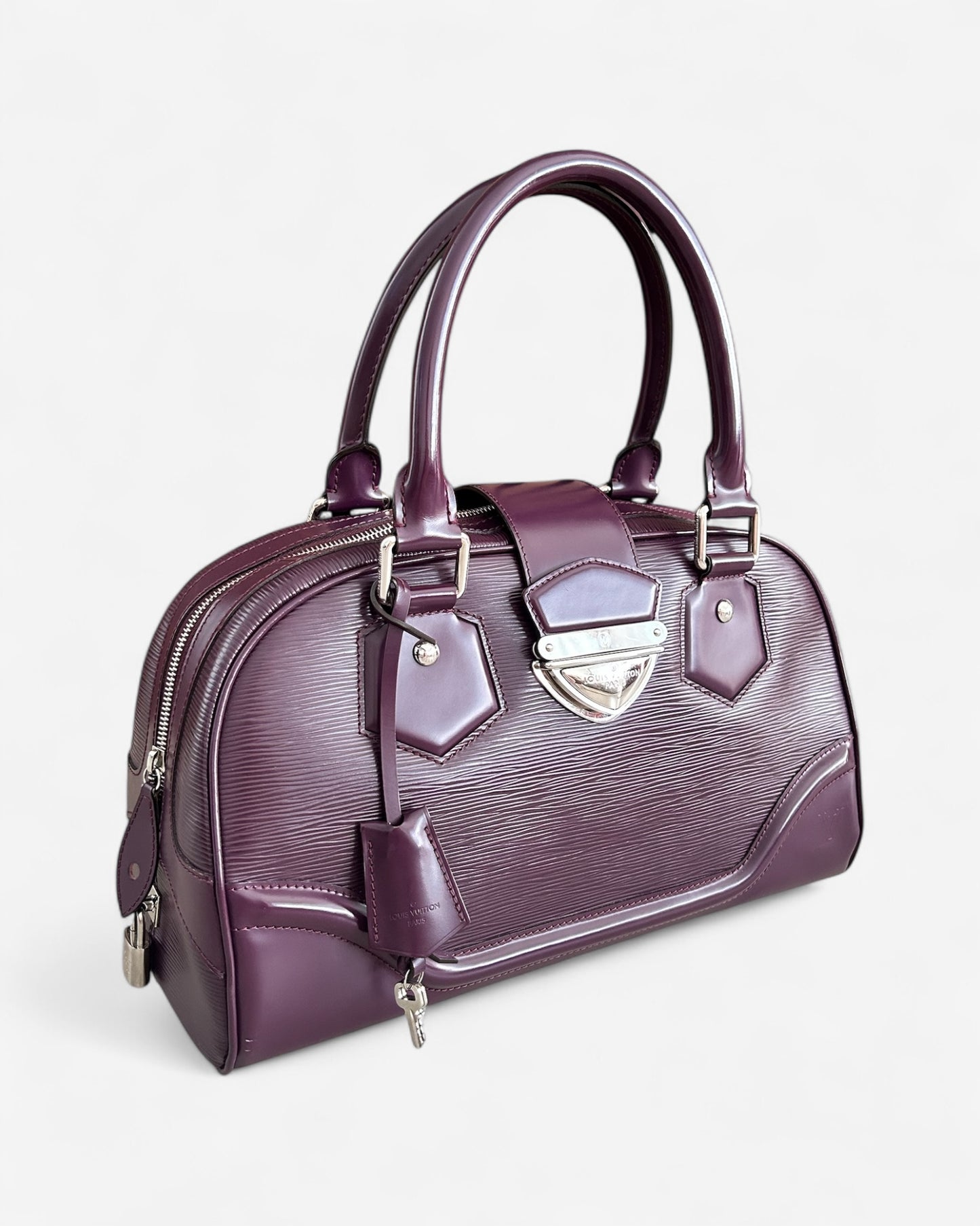 Louis Vuitton Violet Epi Bowling Montaigne GM