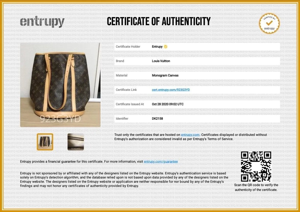 Authenticity Certificate