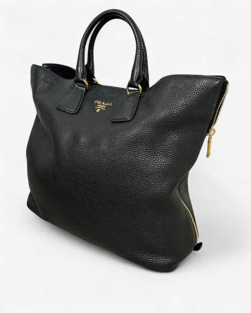 side view left Prada Vitello Diano Bag