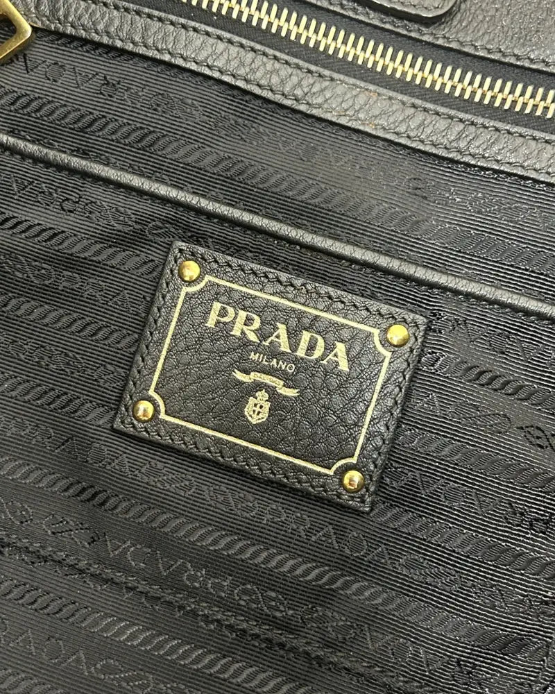 Prada Vitello Diano Bag logo detal inside