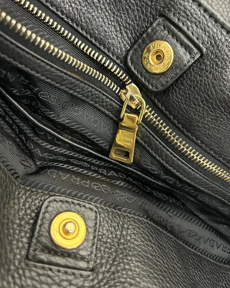 Prada Vitello Diano Bag hardwear details inside