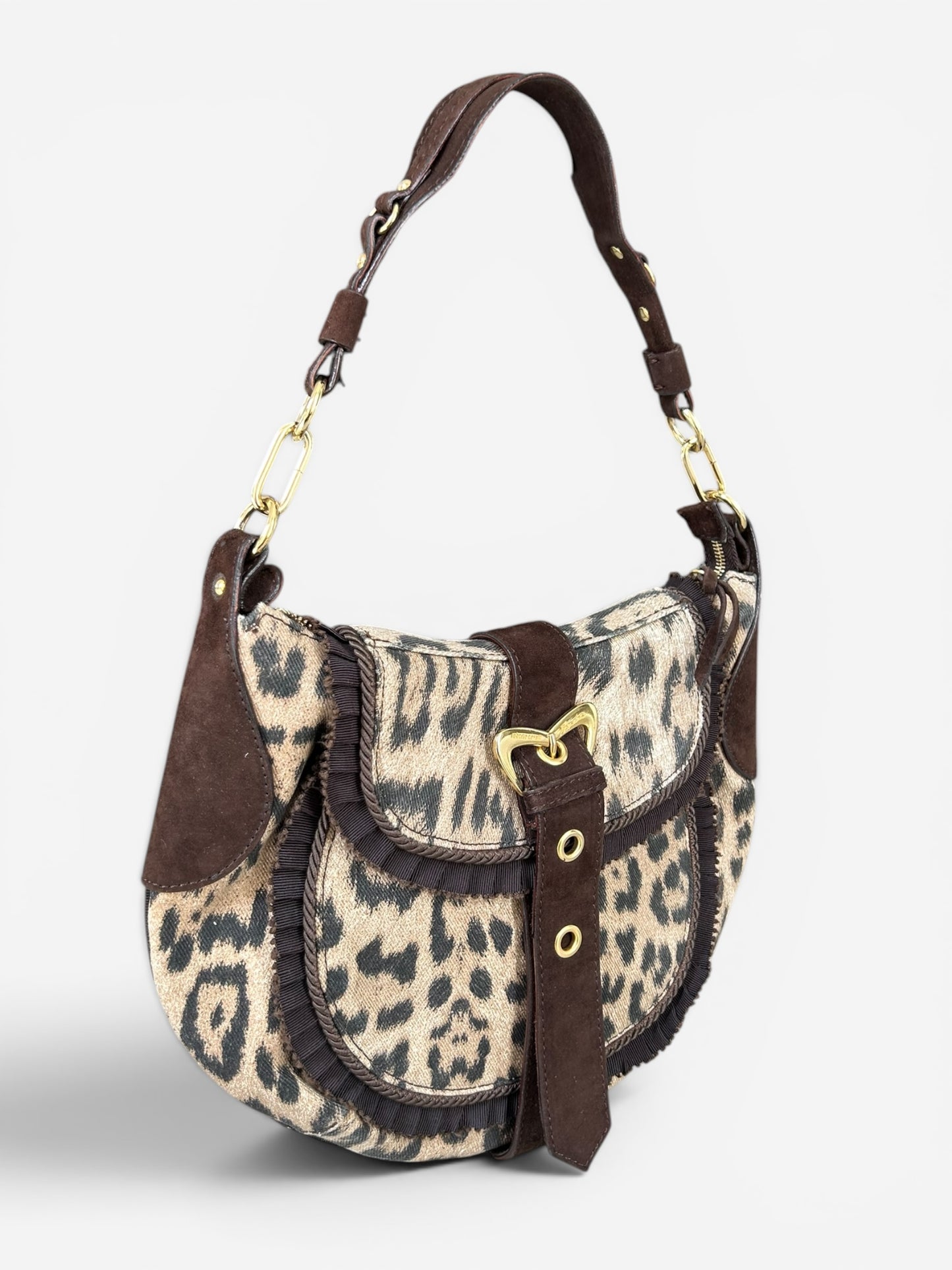 Roberto Cavalli 2000s - Cheetah print shoulder bag