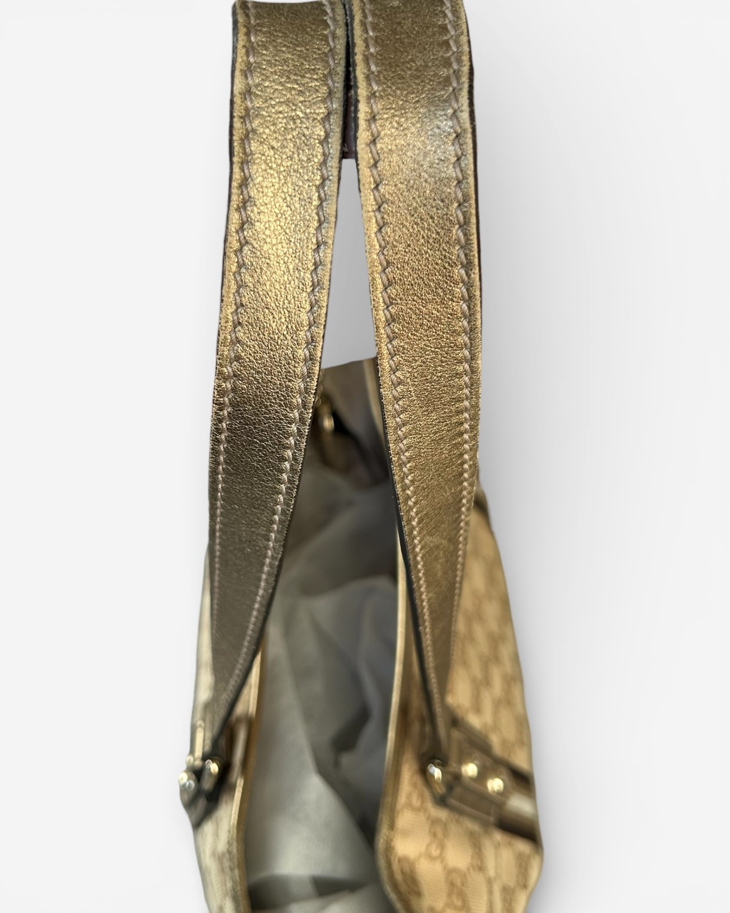 Gucci GG Monogram Jolicoeur Handbag Gold