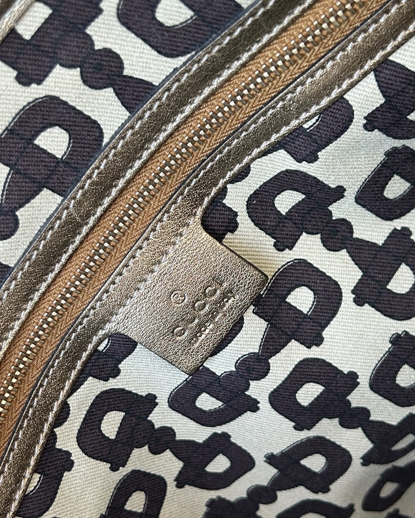 Gucci GG Monogram Jolicoeur Handbag Gold