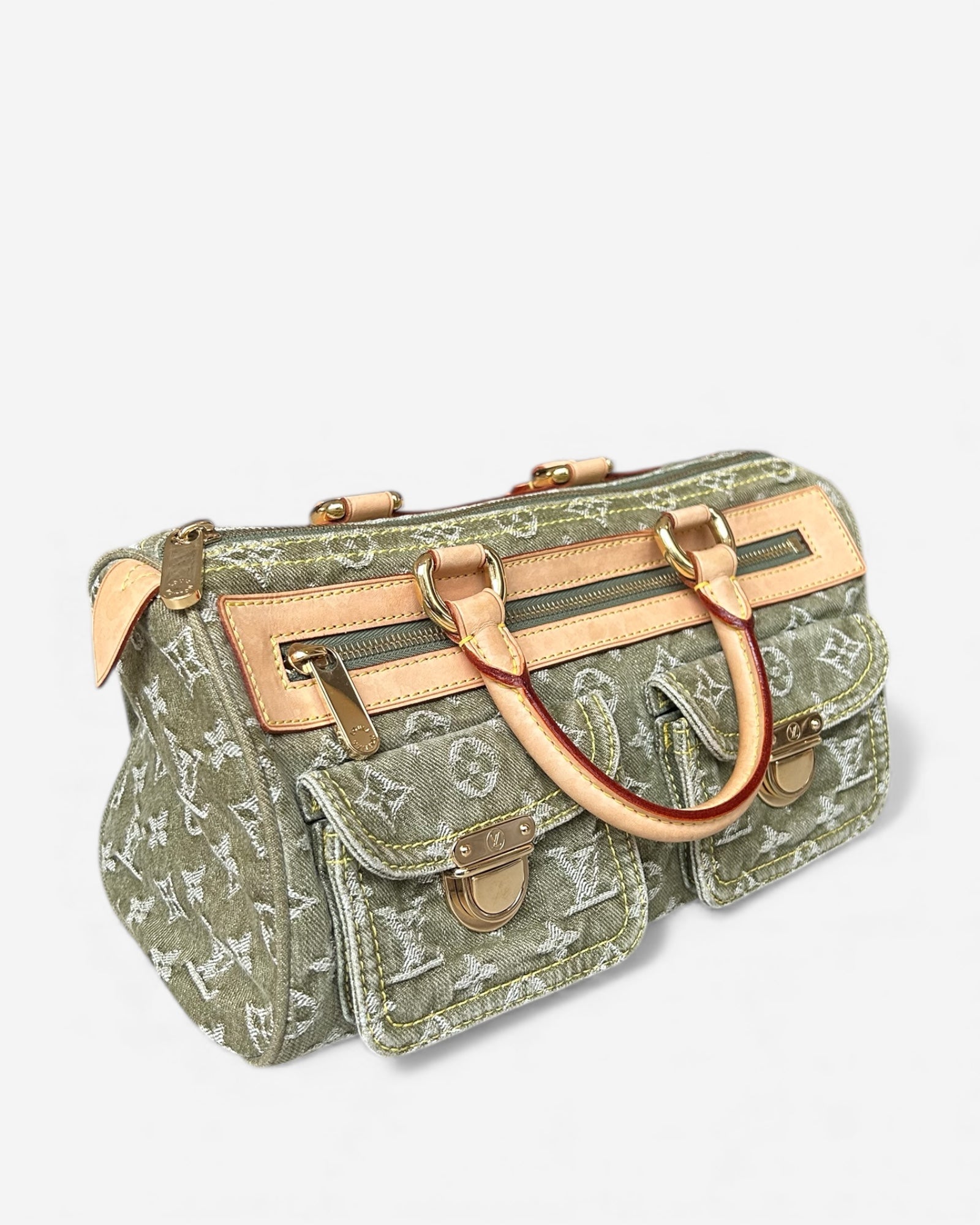Louis Vuitton Neo Speedy – Green Monogram Denim 2005 | Bags with a
