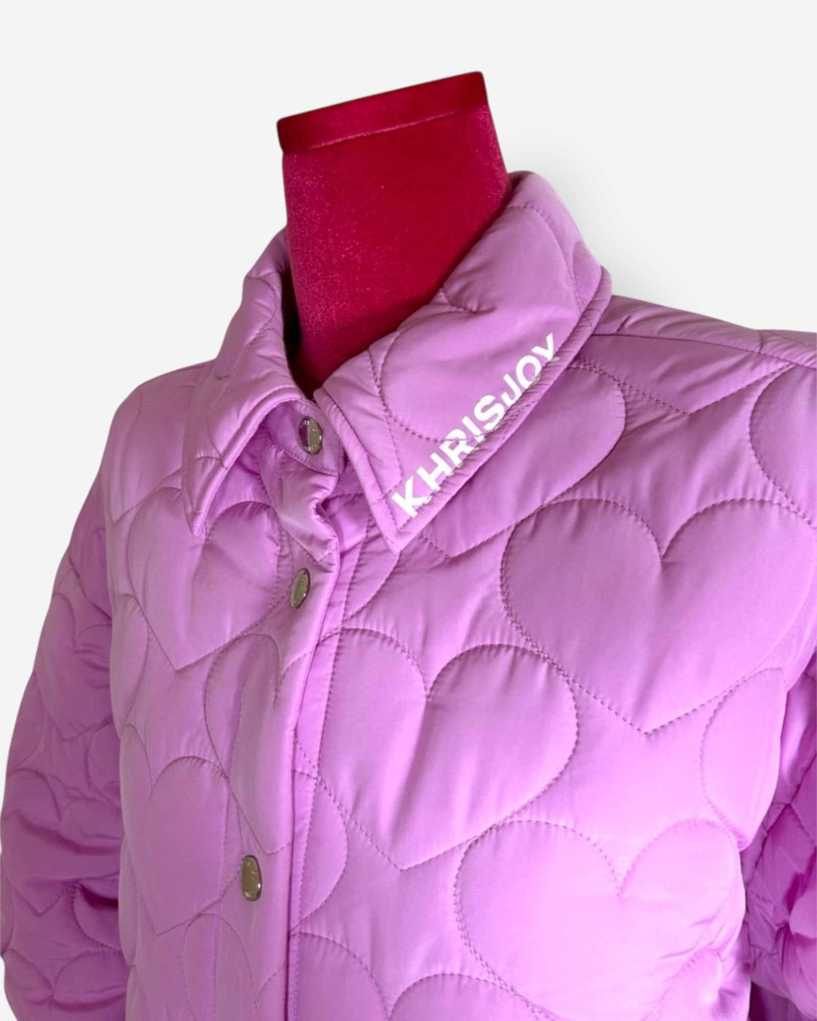 Khrisjoy pink jacket detail neck