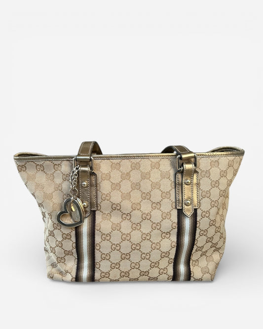 Gucci GG Monogram Jolicoeur Handbag Gold