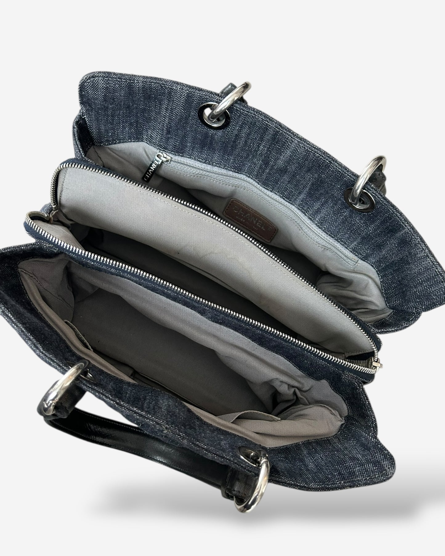 Chanel CC Tote Bag Navy denim