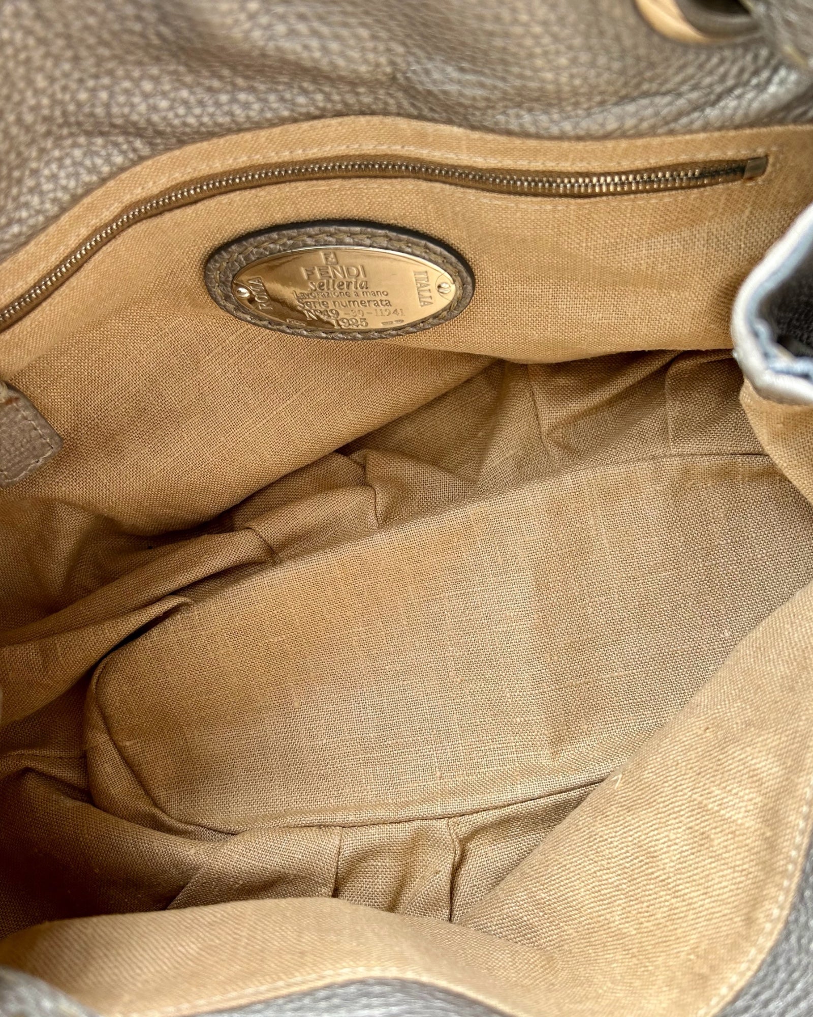 Fendi Selleria Pomodorino Bag interior