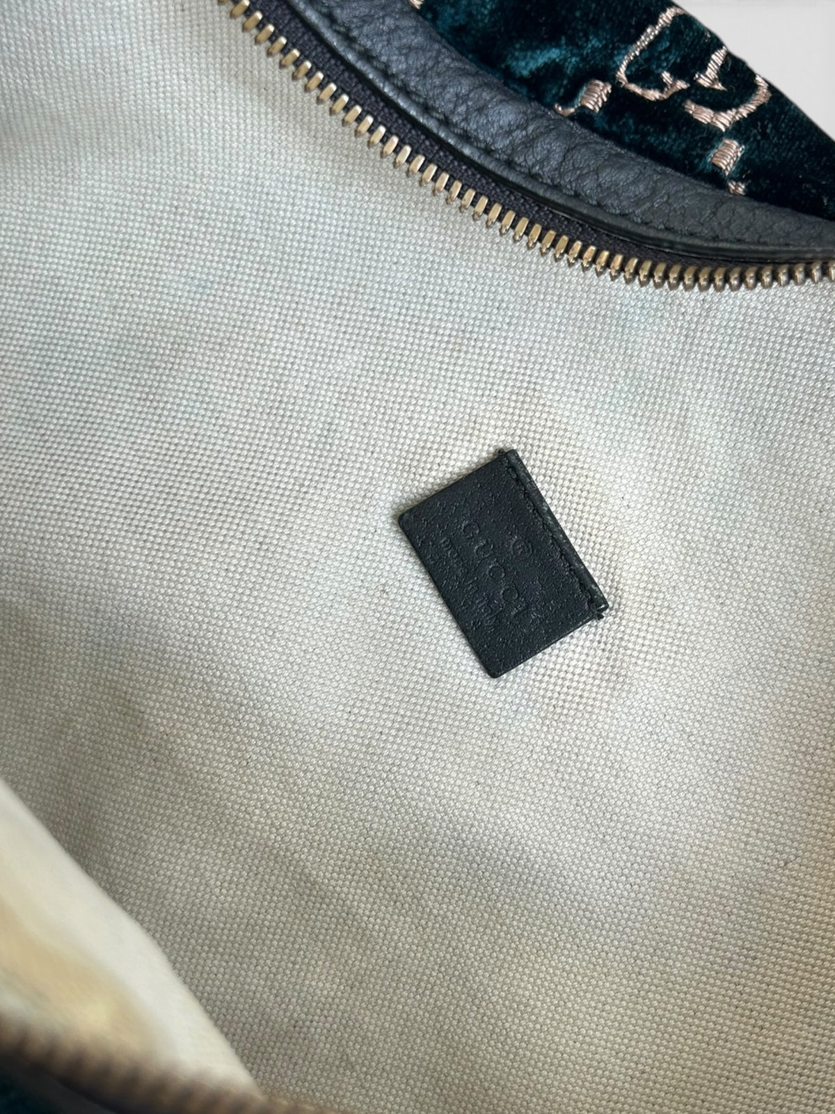 Gucci Velvet GG Monogram Web Belt Bag Blue