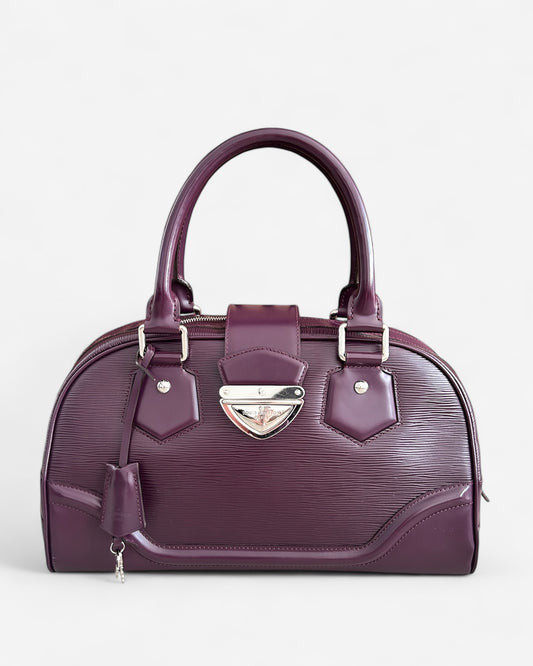 Louis Vuitton Violet Epi Bowling Montaigne GM