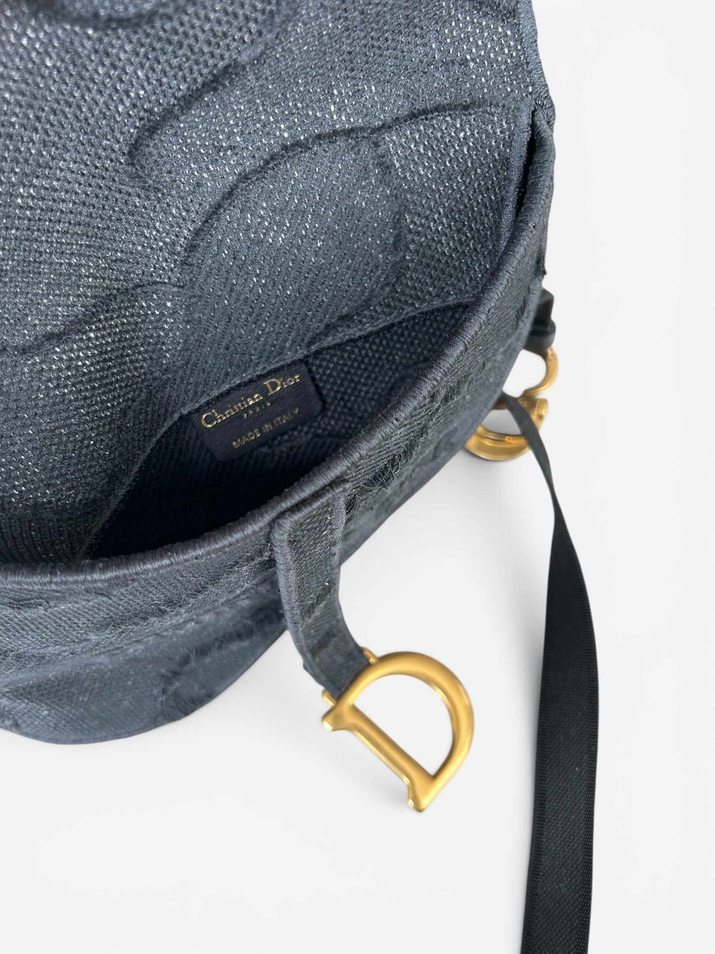 Pre-Loved Christian Dior Saddle Belt Bag - Camouflage Embroidered Canvas