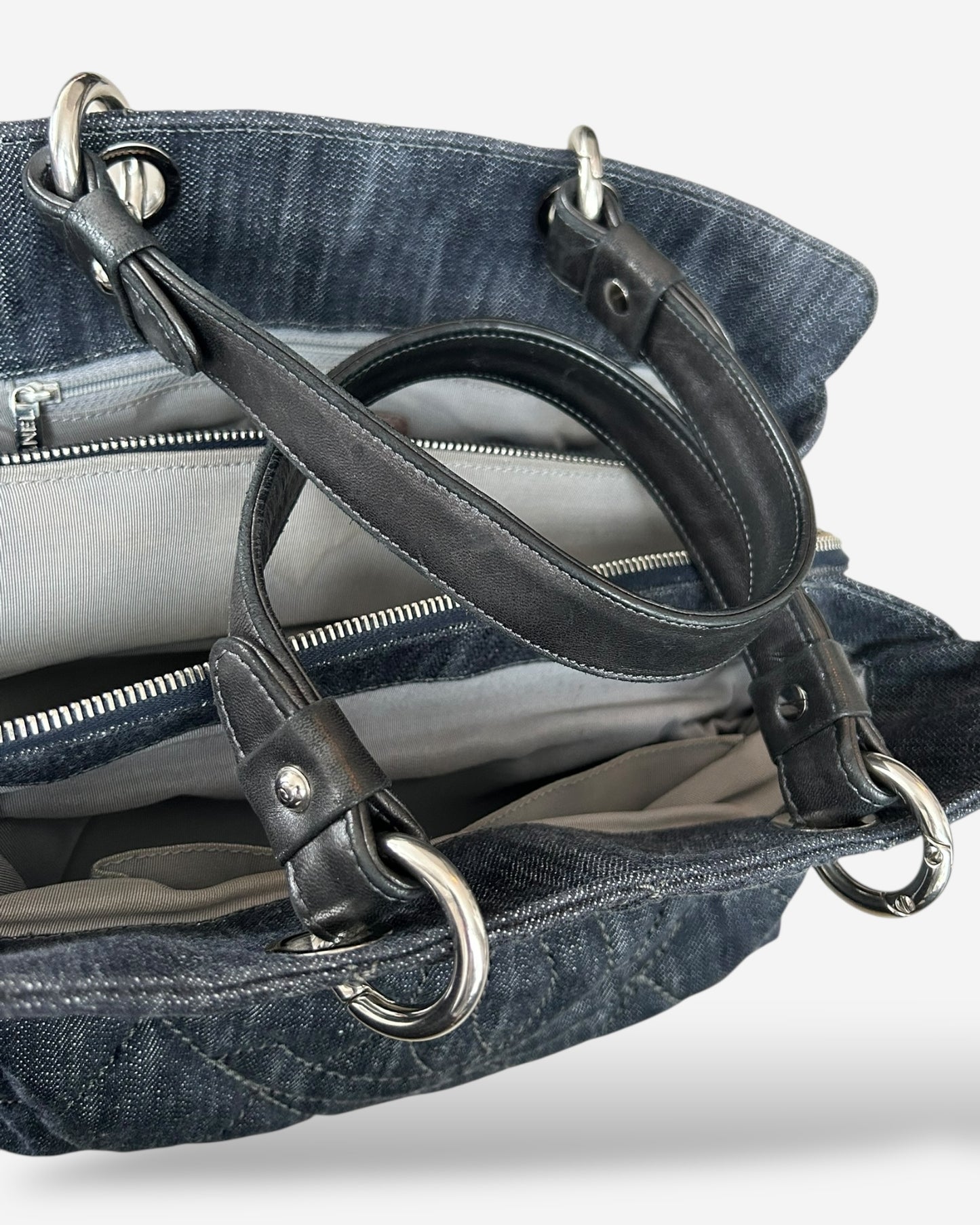 Chanel CC Tote Bag Navy denim