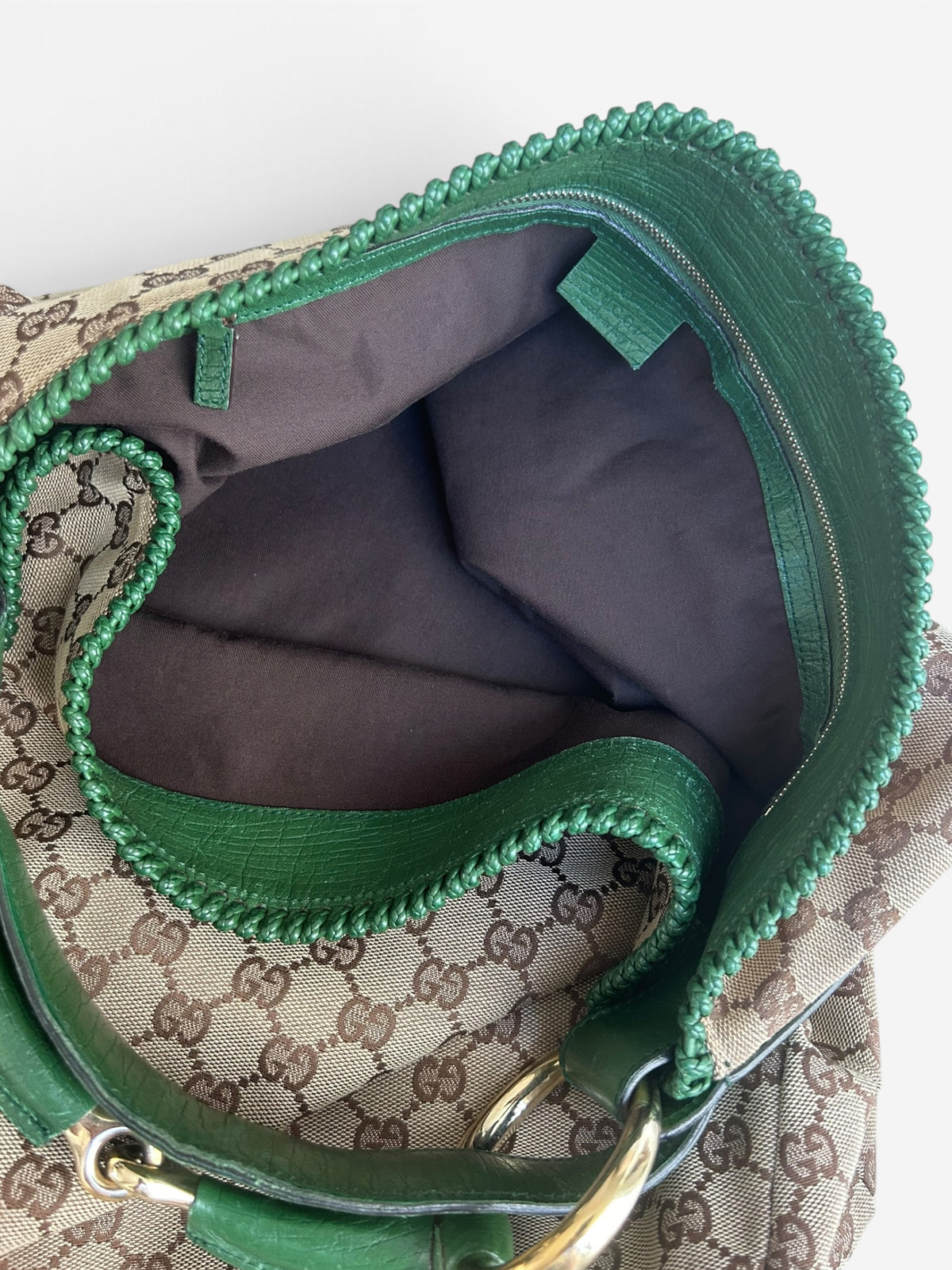 Gucci Horsebit Hobo Green GG