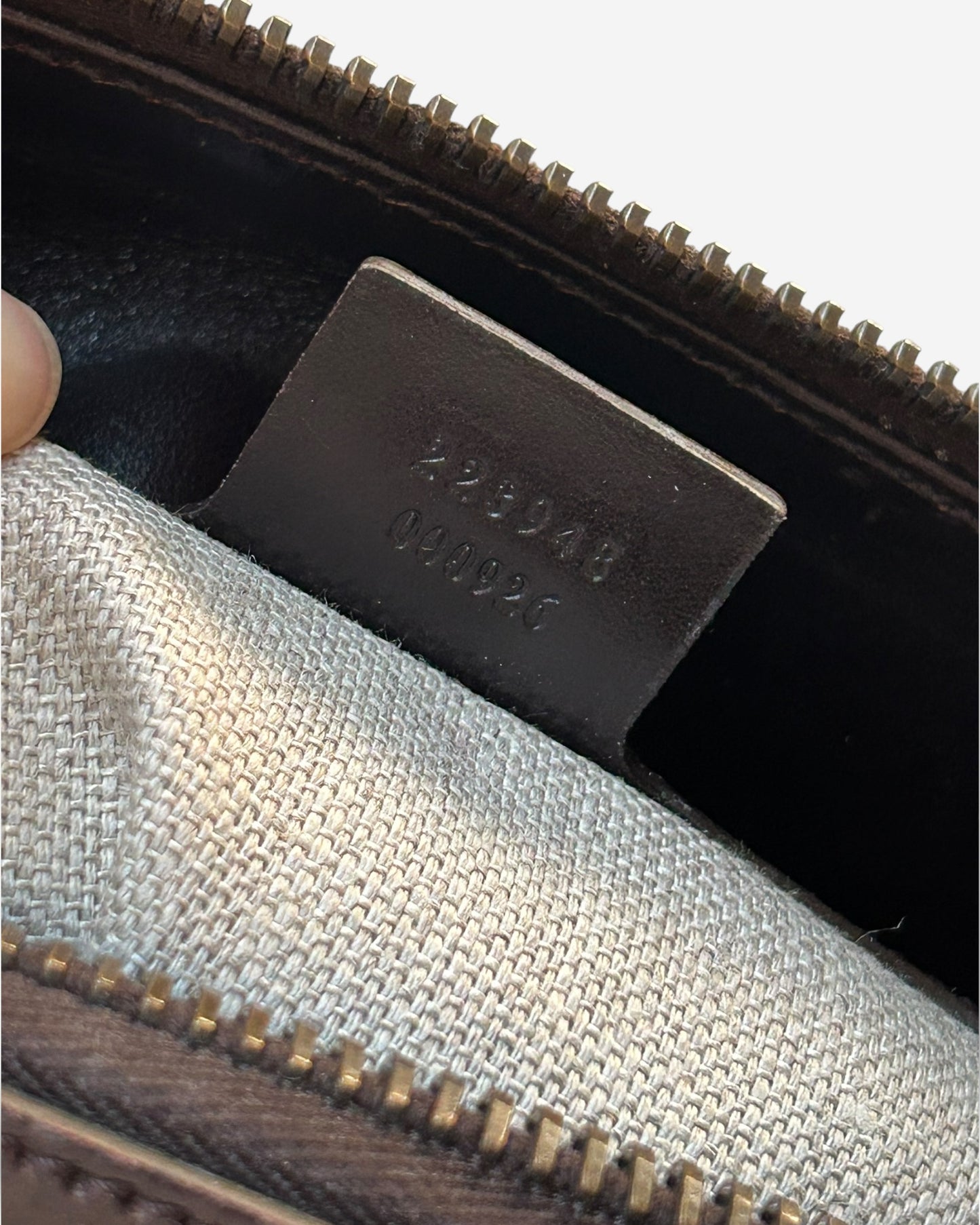 GUCCI Monogram Crocodile Web Secret Top Handle Satchel
