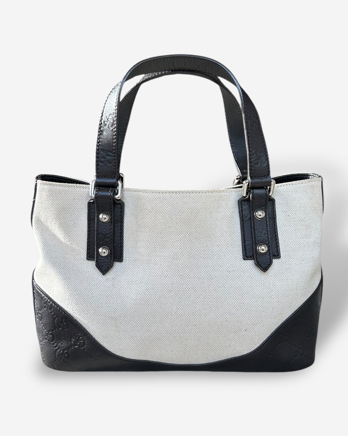 Gucci GG Canvas Leather tote