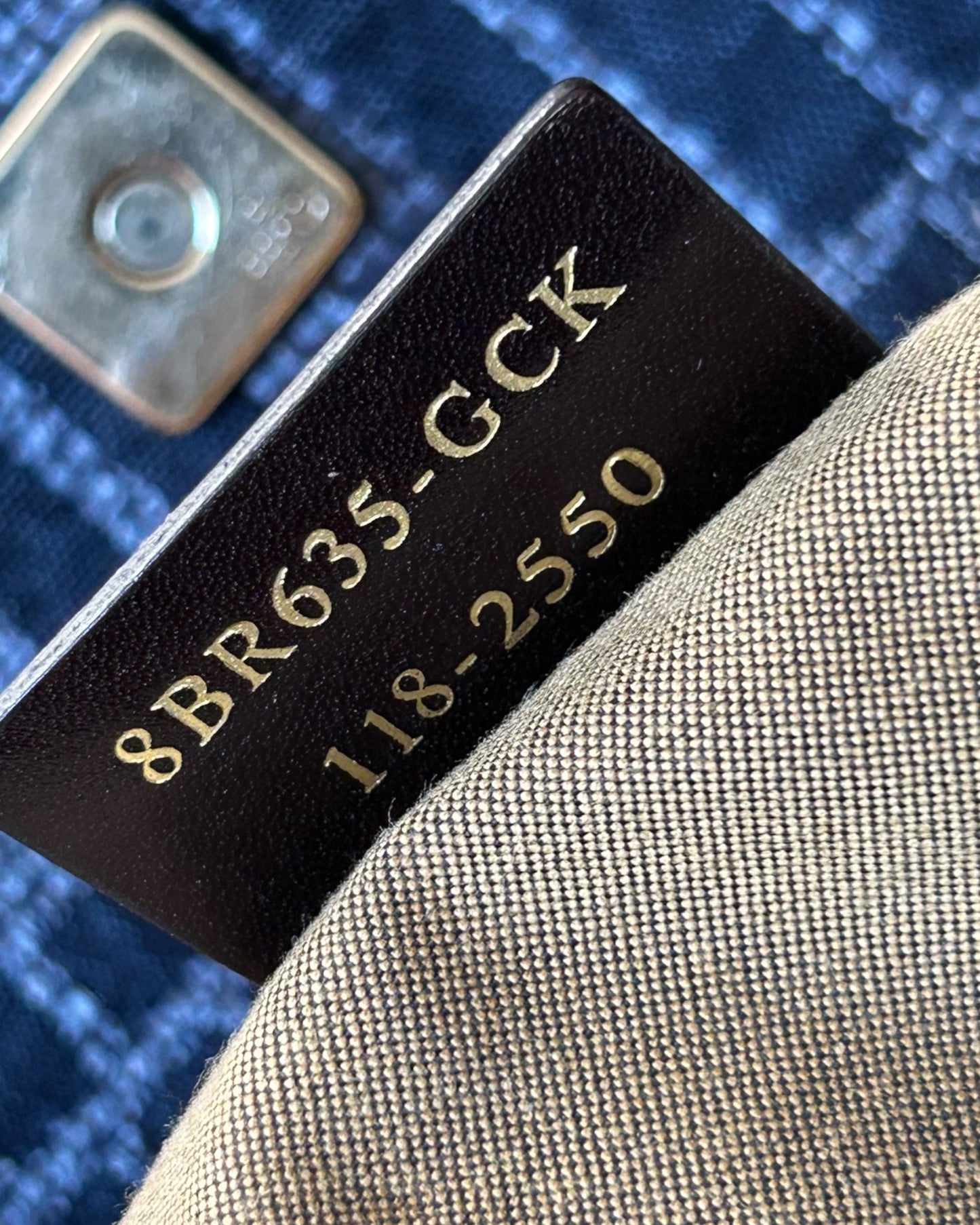 Fendi Blue Zucca Chef Canvas Shoulder Bag Dark blue