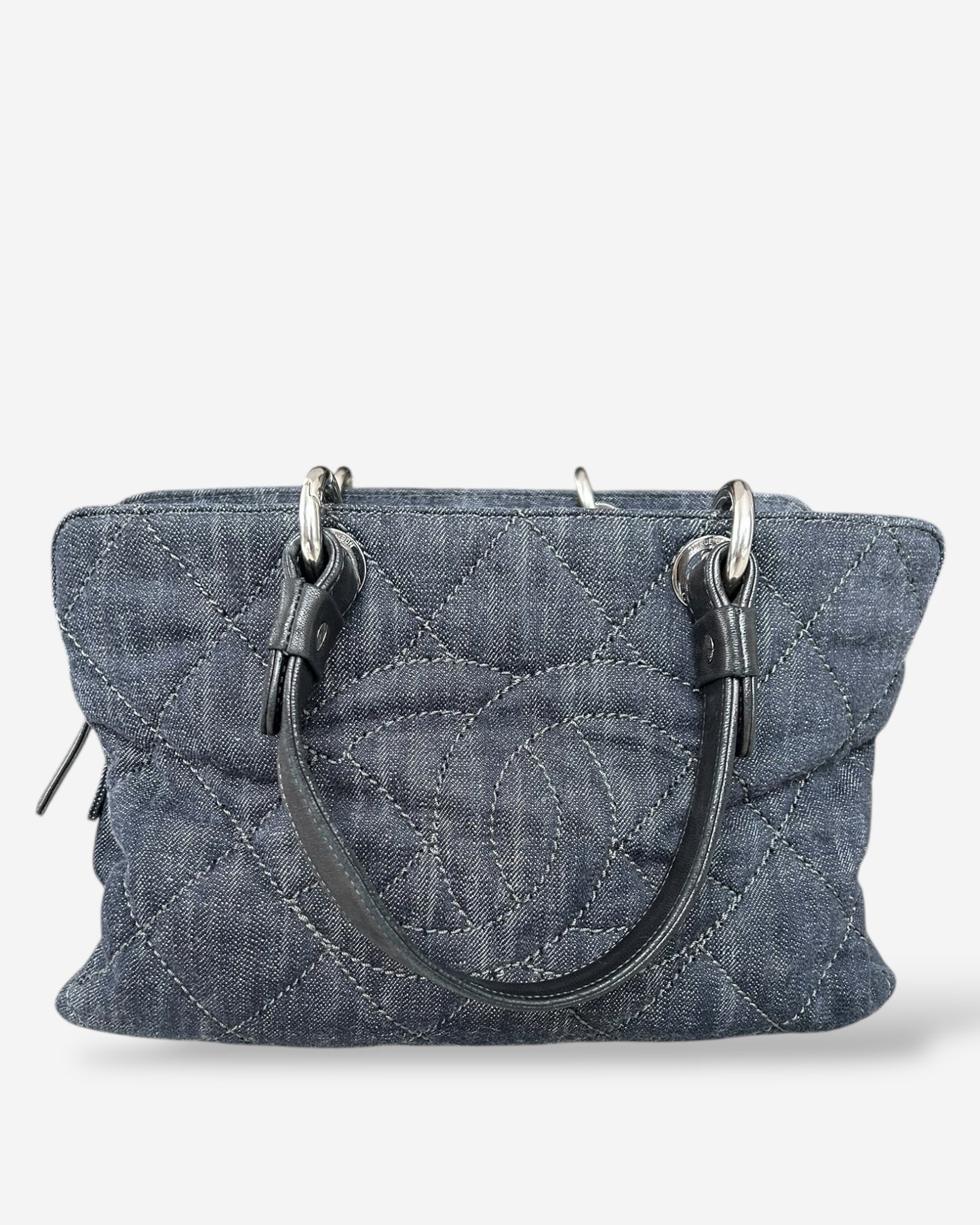 Chanel CC Tote Bag Navy denim