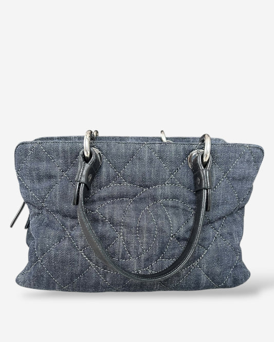 Chanel CC Tote Bag Navy denim