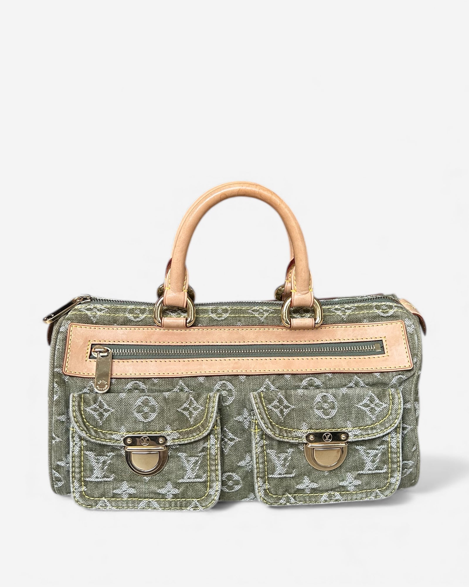 Louis Vuitton Neo Speedy – Green Monogram Denim 2005 | Bags with a