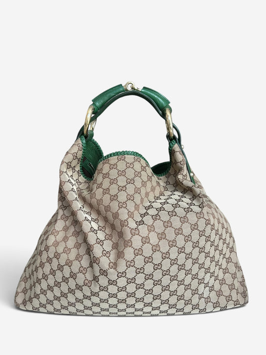 Gucci Horsebit Hobo Green GG