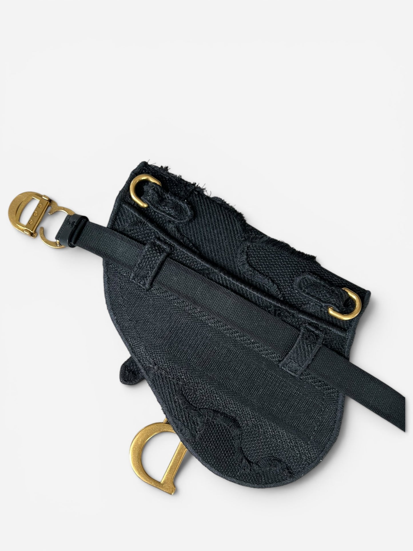 Pre-Loved Christian Dior Saddle Belt Bag - Camouflage Embroidered Canvas