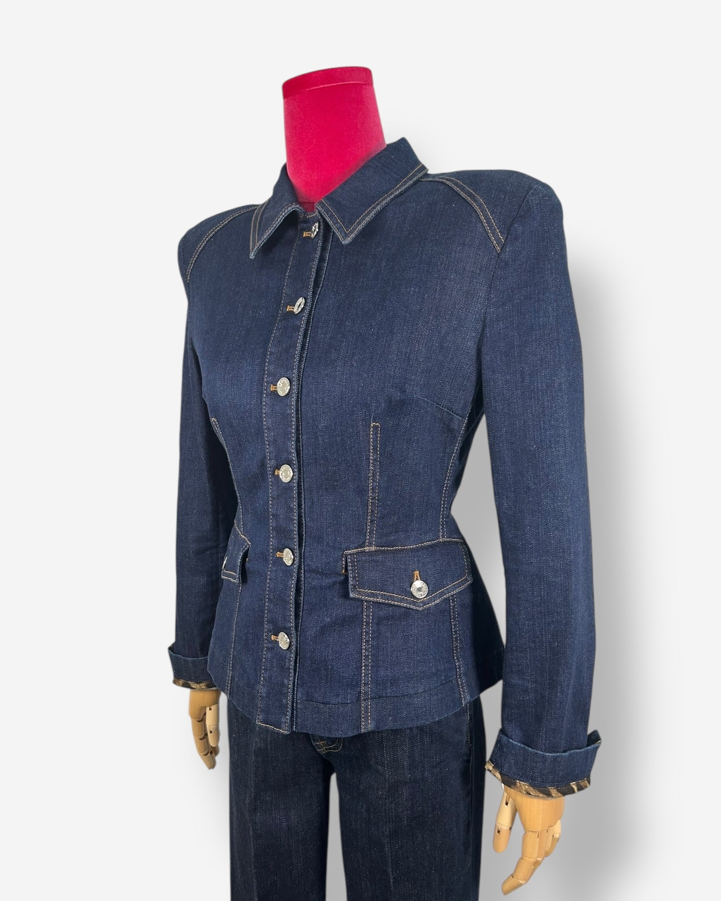 Dolce & Gabbana Denim/panter print jacket Jacket