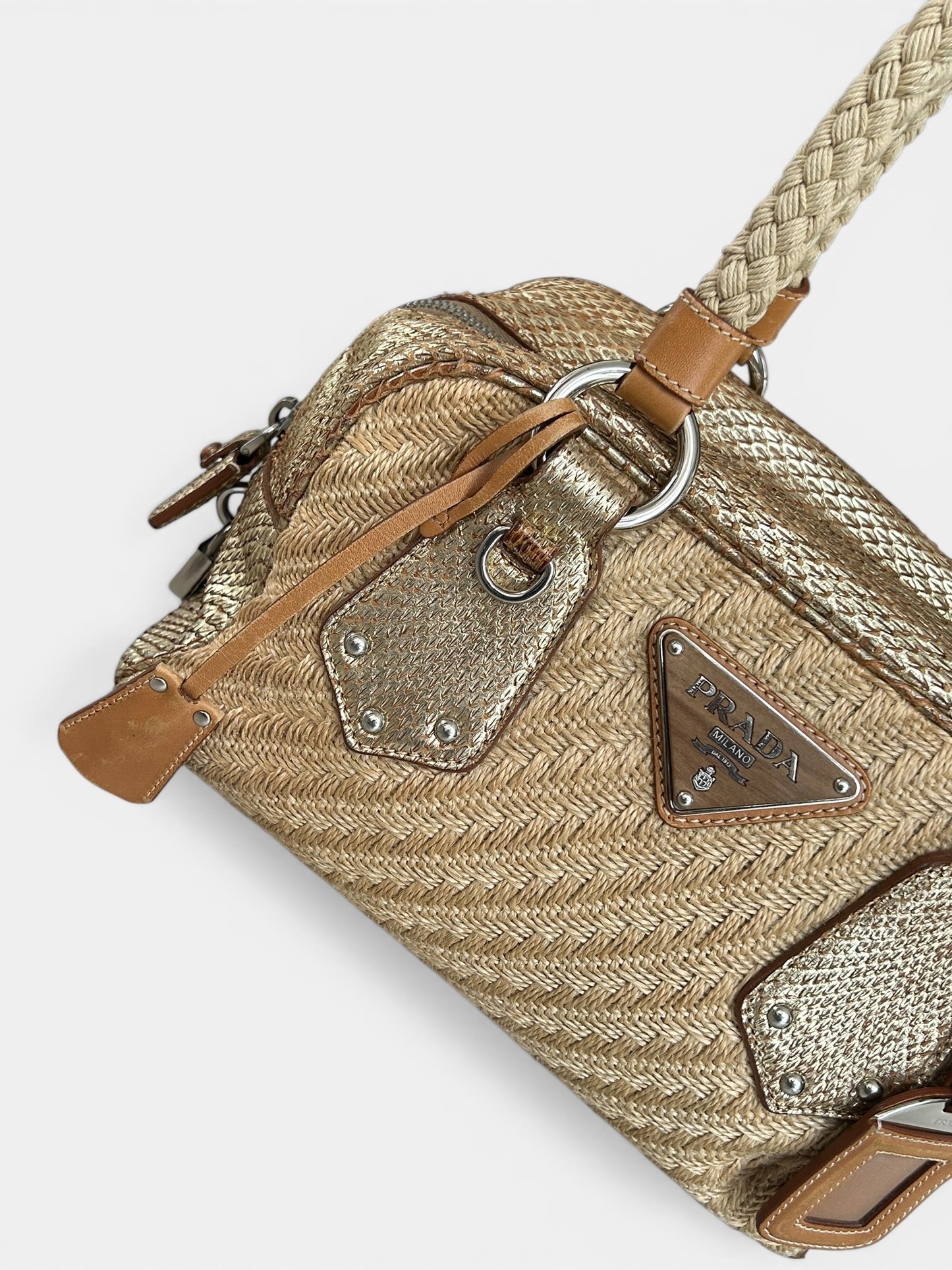 Prada vintage Handbag - Gold Python trim