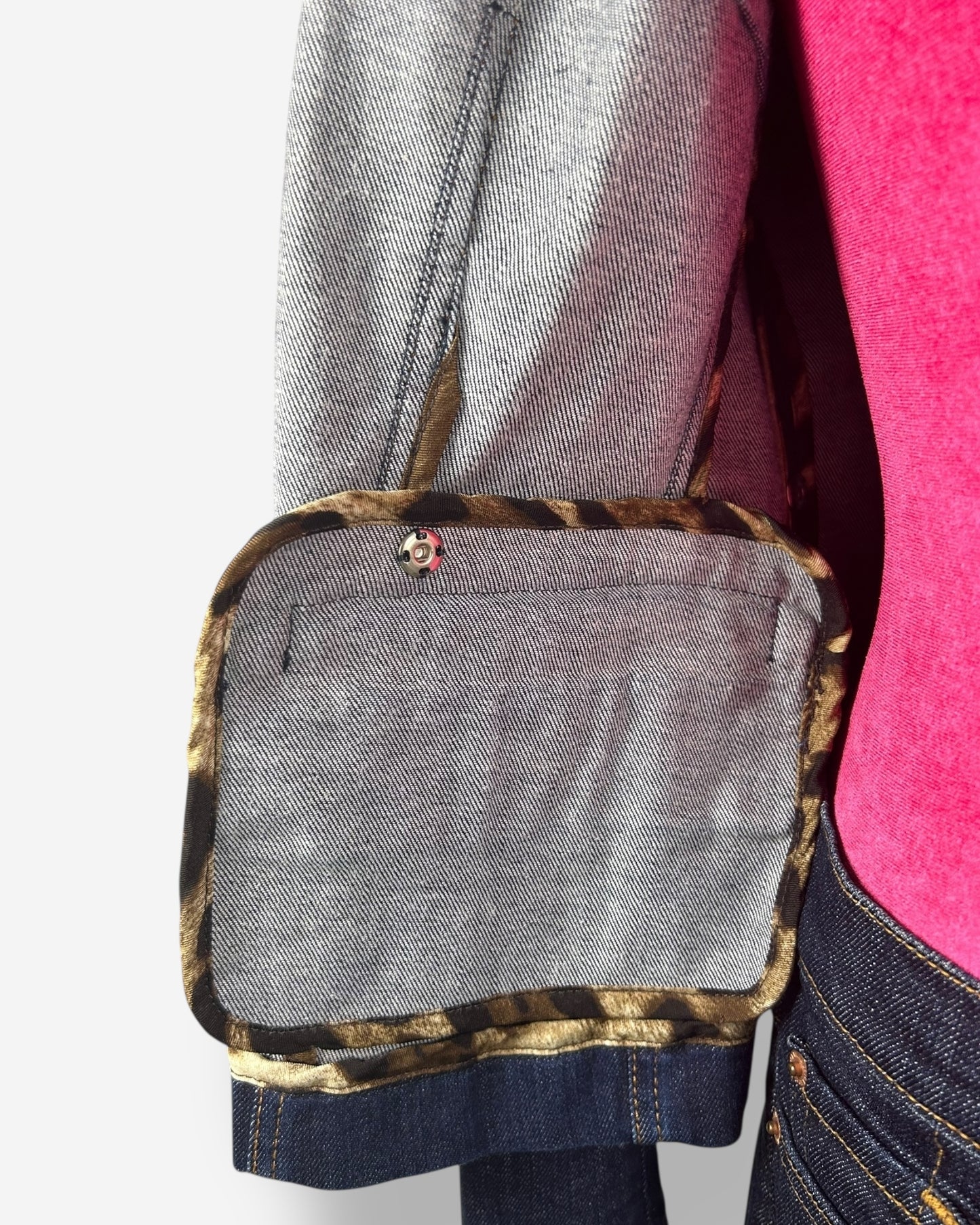 Dolce & Gabbana Denim/panter print jacket Jacket