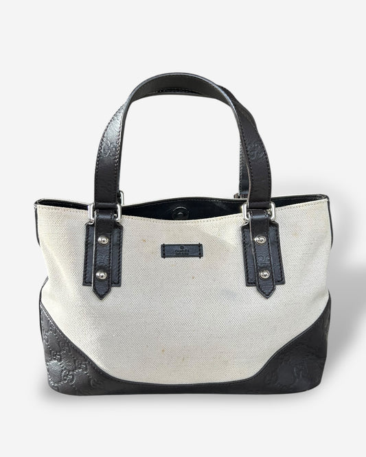 Gucci GG Canvas Leather tote