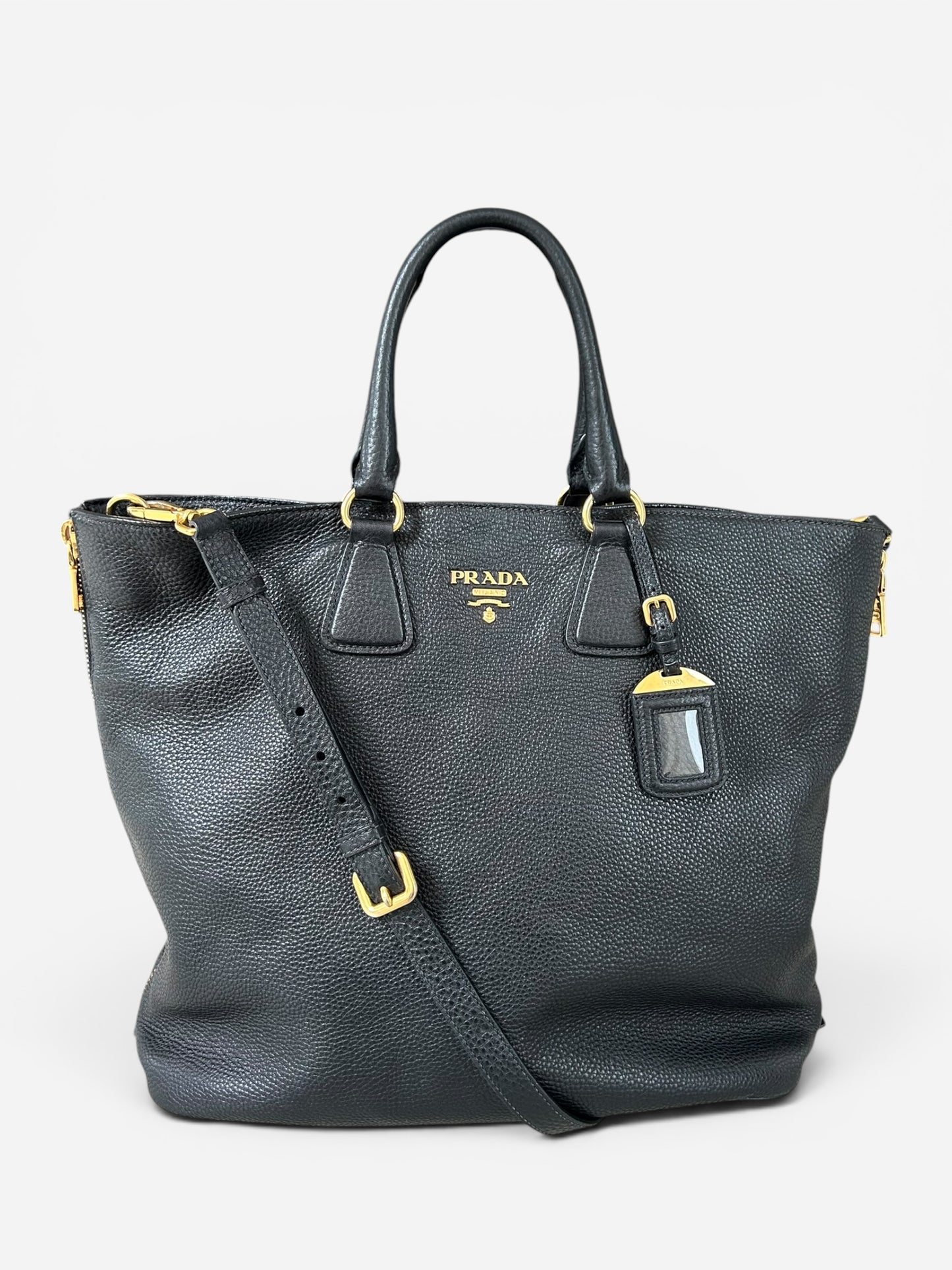 Prada vitello Diano side zip - Black Leather