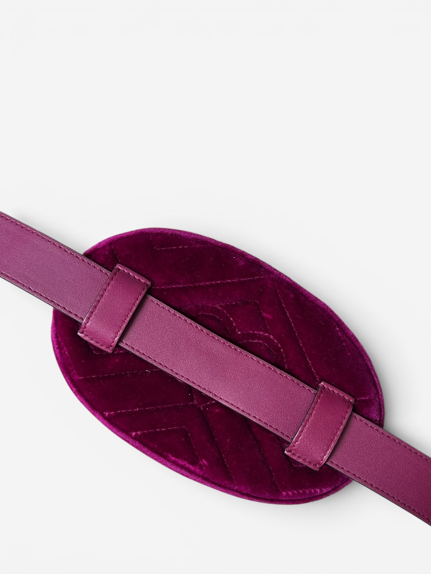 Gucci GG Marmont Belt Bag - Matelasse Velvet Fuchsia