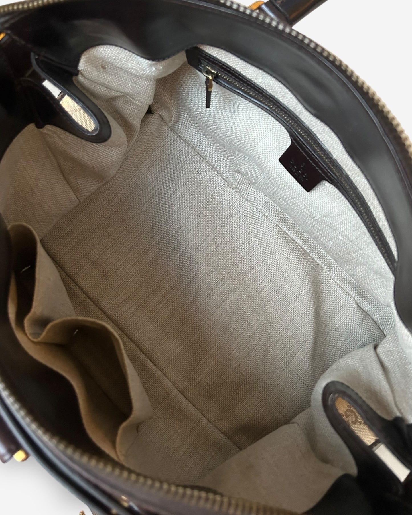 GUCCI Monogram Crocodile Web Secret Top Handle Satchel