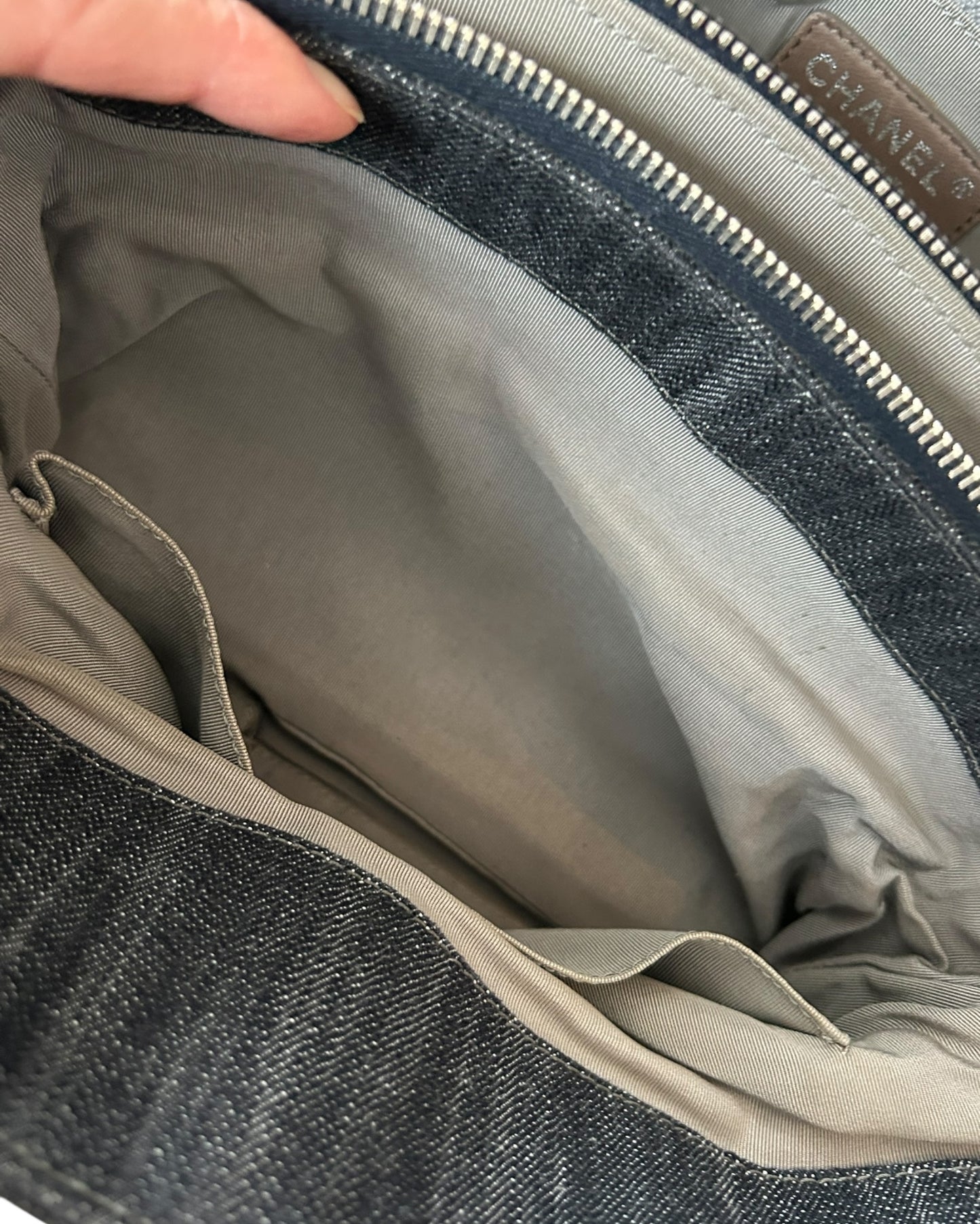 Chanel CC Tote Bag Navy denim