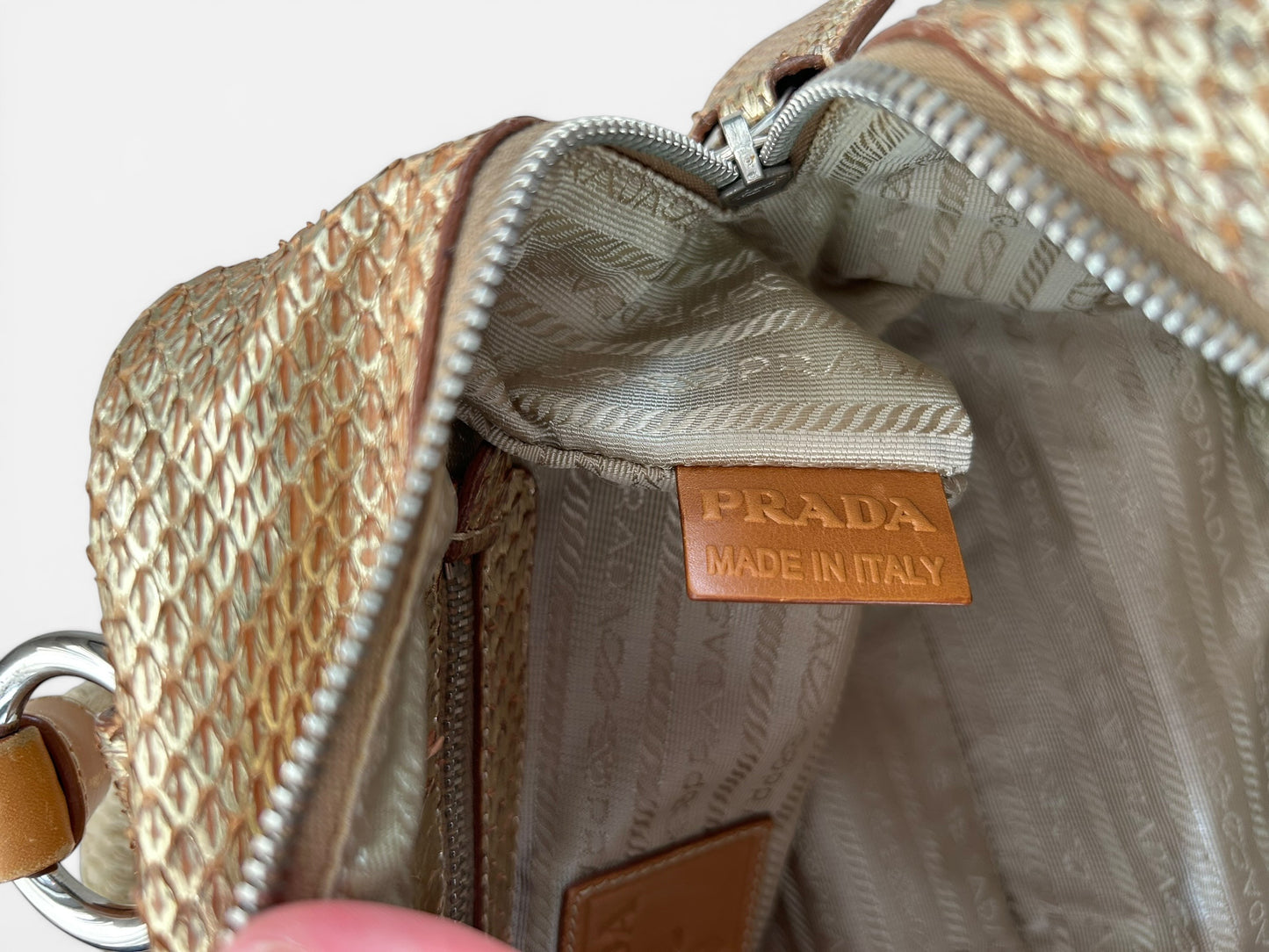 Prada vintage Handbag - Gold Python trim