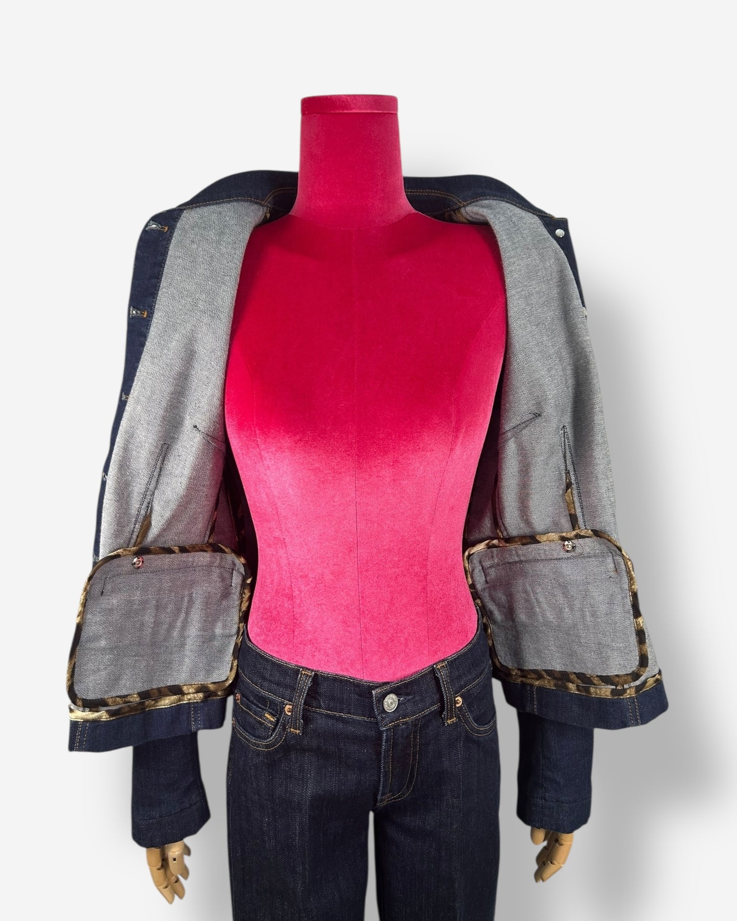 Dolce & Gabbana Denim/panter print jacket Jacket