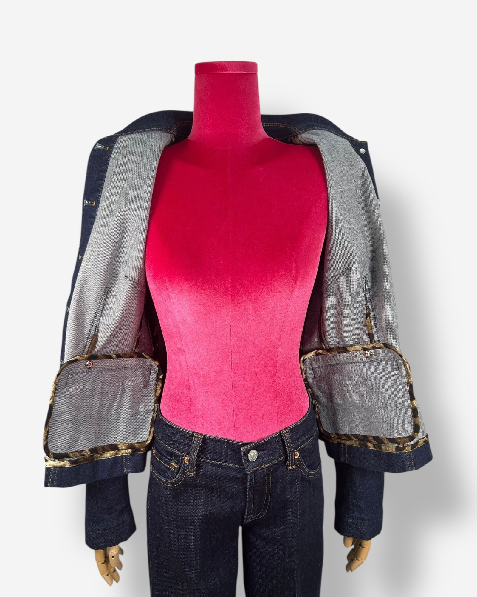 Dolce & Gabbana Denim/panter print jacket Jacket