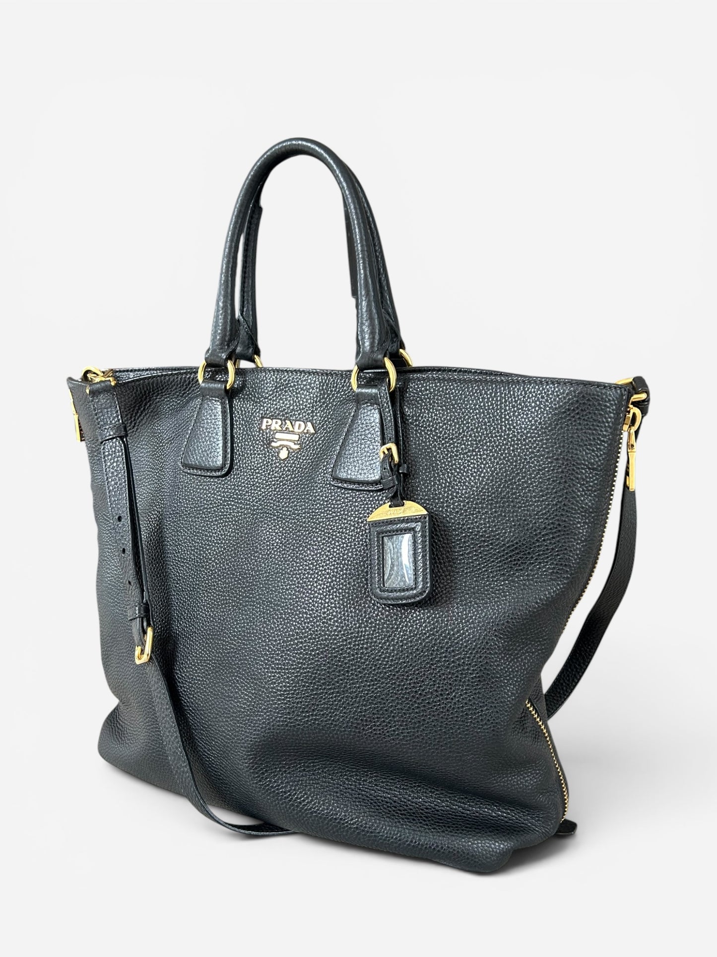Prada vitello Diano side zip - Black Leather