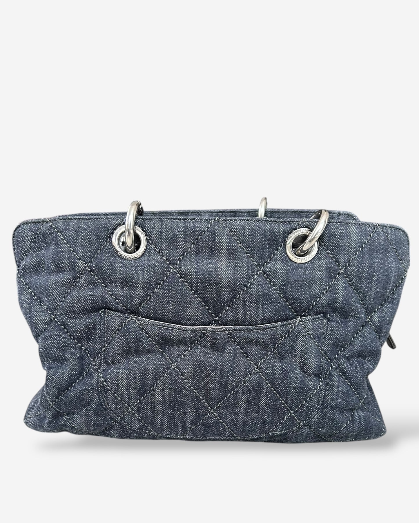 Chanel CC Tote Bag Navy denim