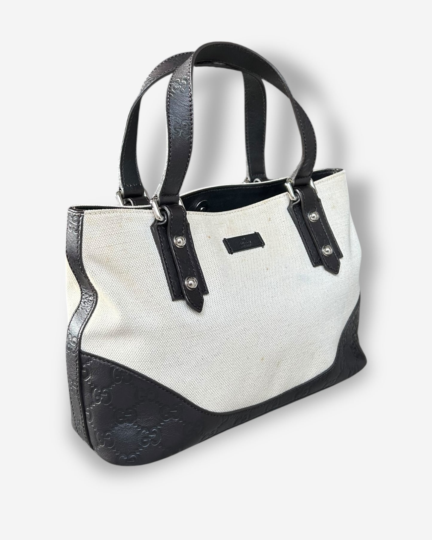 Gucci GG Canvas Leather tote