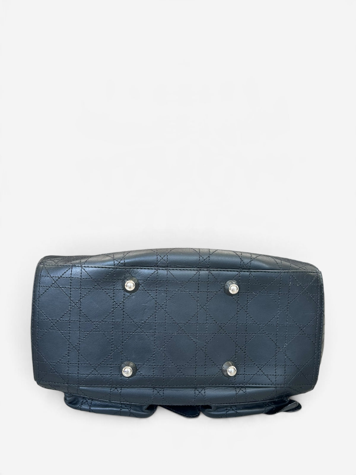 Christian Dior Vintage Black Cannage Top Handle Bag - Galliano 2004