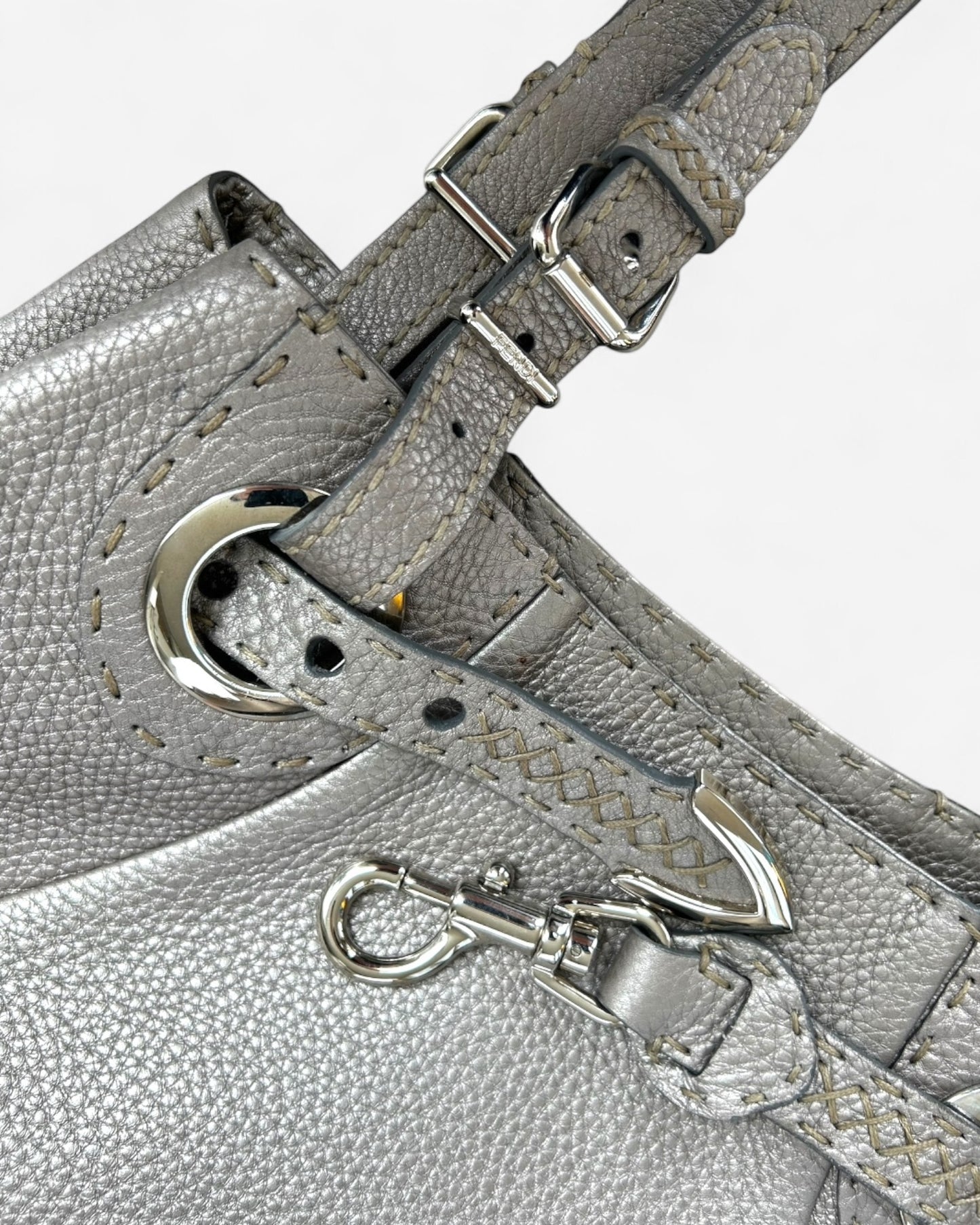 Fendi Selleria Pomodorino Bag hardwear silver tone