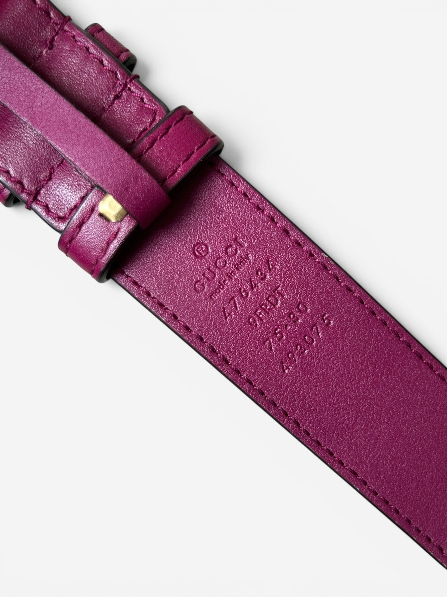 Gucci GG Marmont Belt Bag - Matelasse Velvet Fuchsia