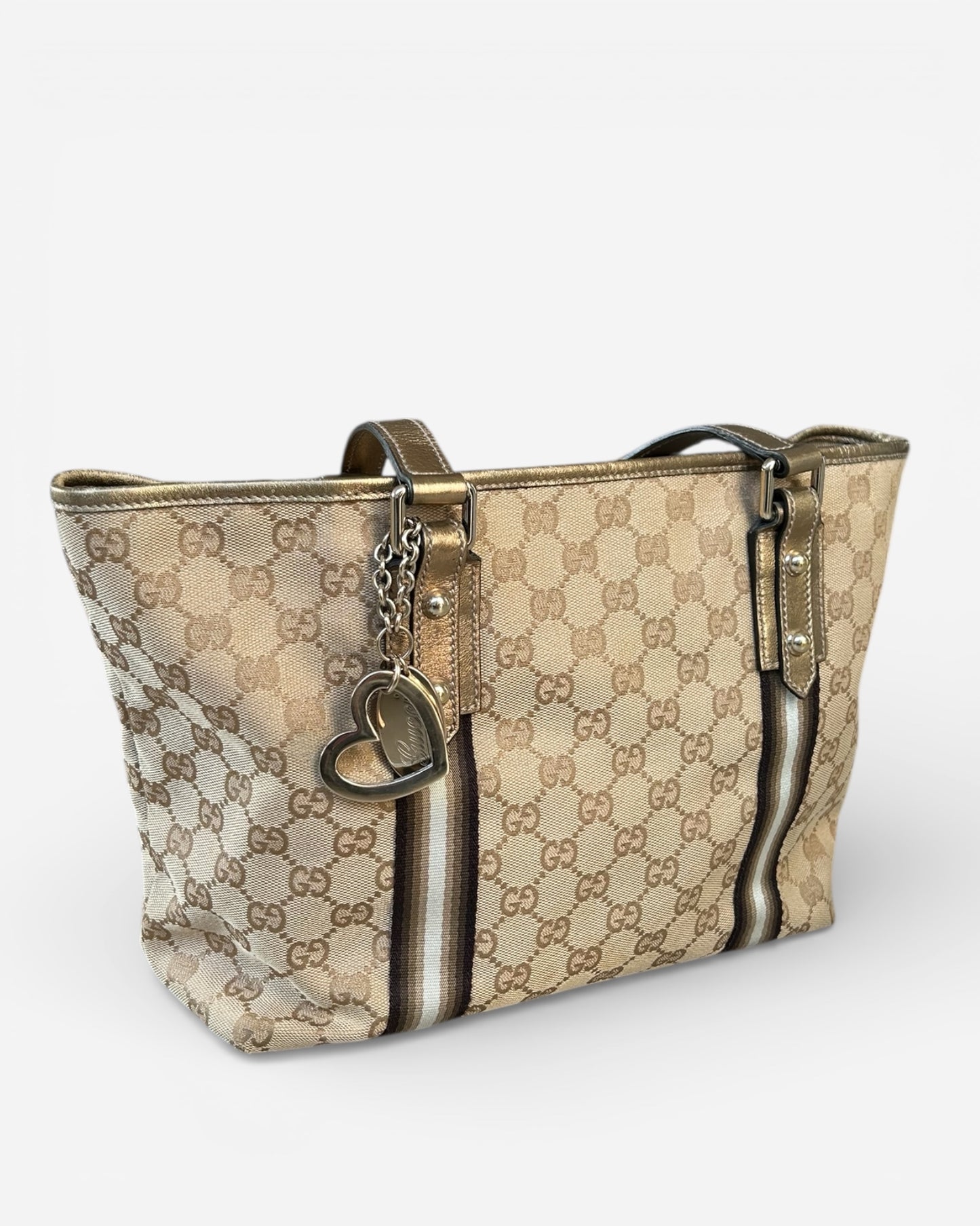 Gucci GG Monogram Jolicoeur Handbag Gold