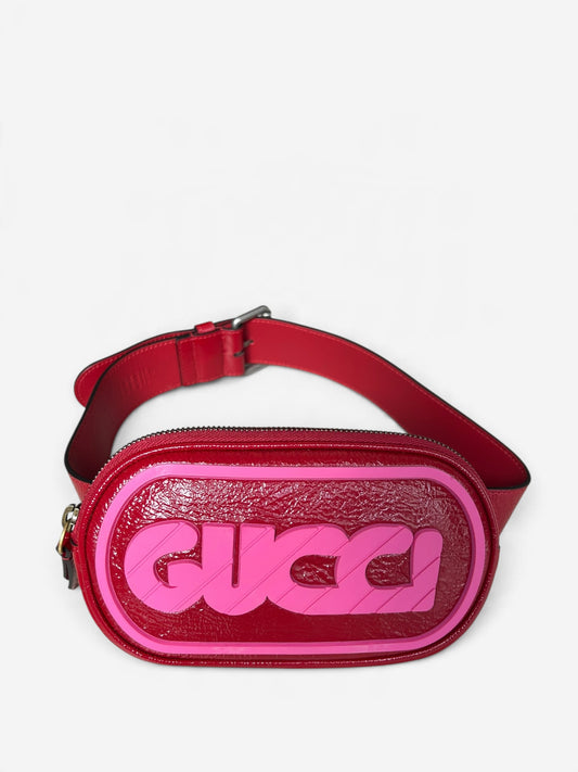 Gucci Patent Leather Retro Logo Belt Bag -2018