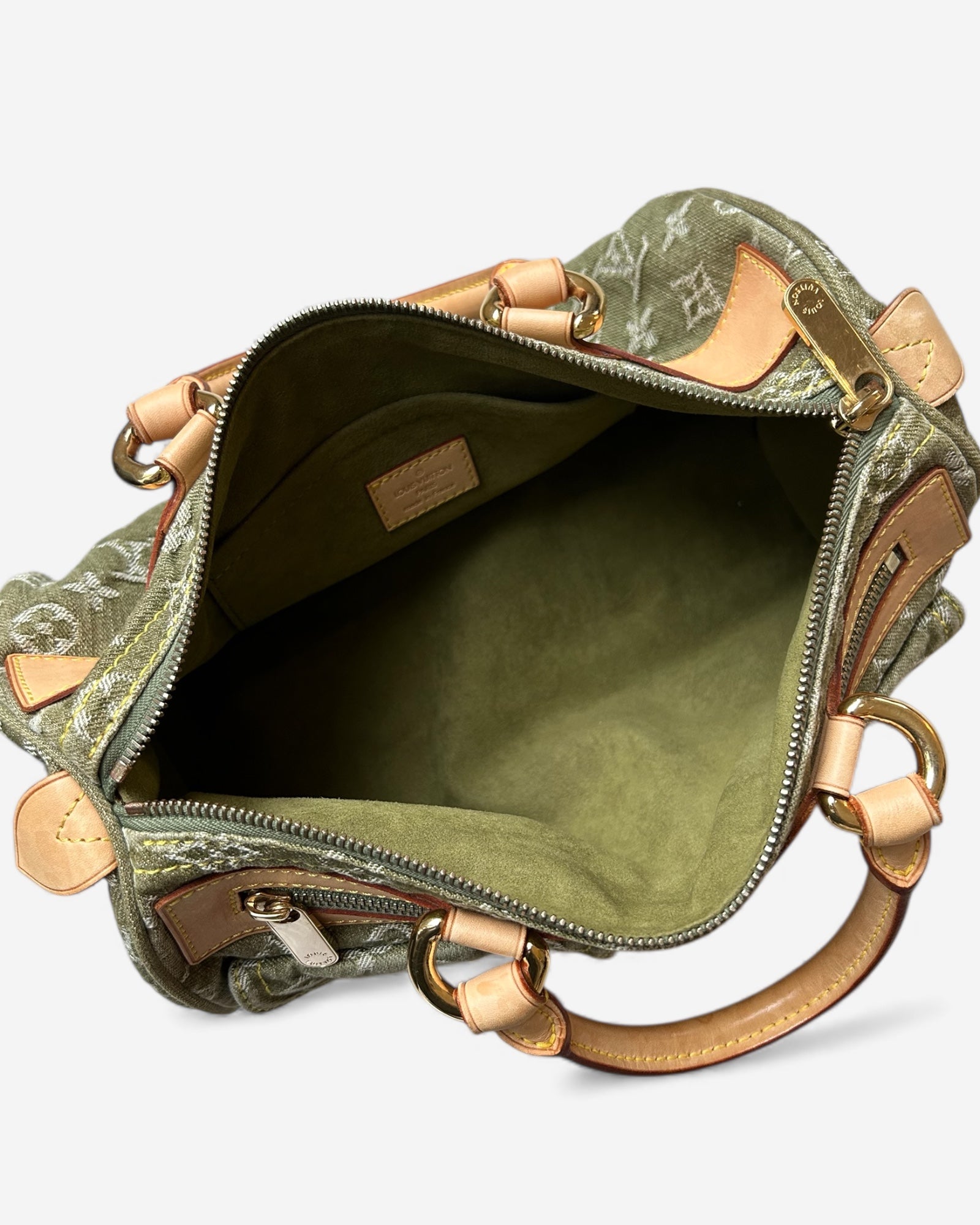 Louis Vuitton Neo Speedy – Green Monogram Denim 2005 | Bags with a