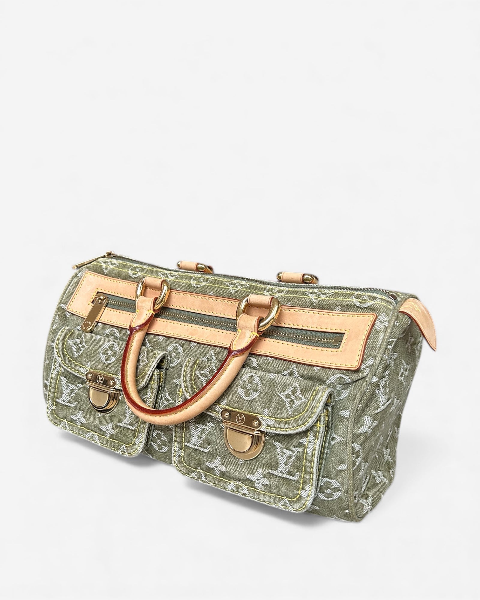 Louis Vuitton Neo Speedy – Green Monogram Denim 2005 | Bags with a