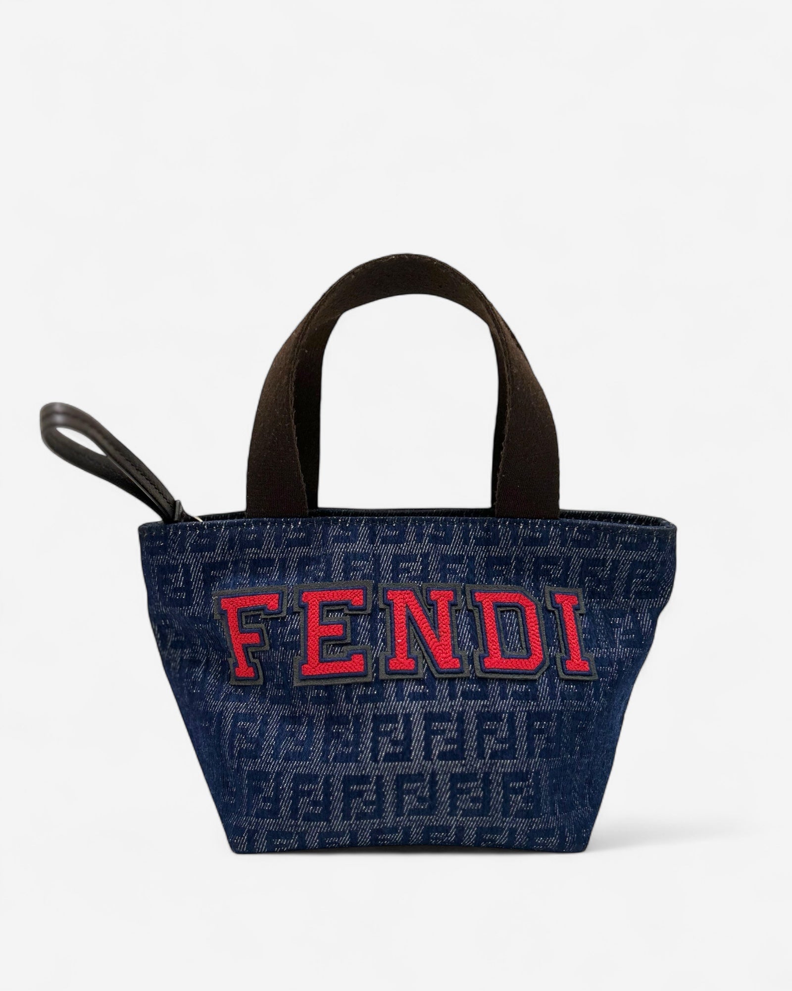 Fendi mini denim bag front side