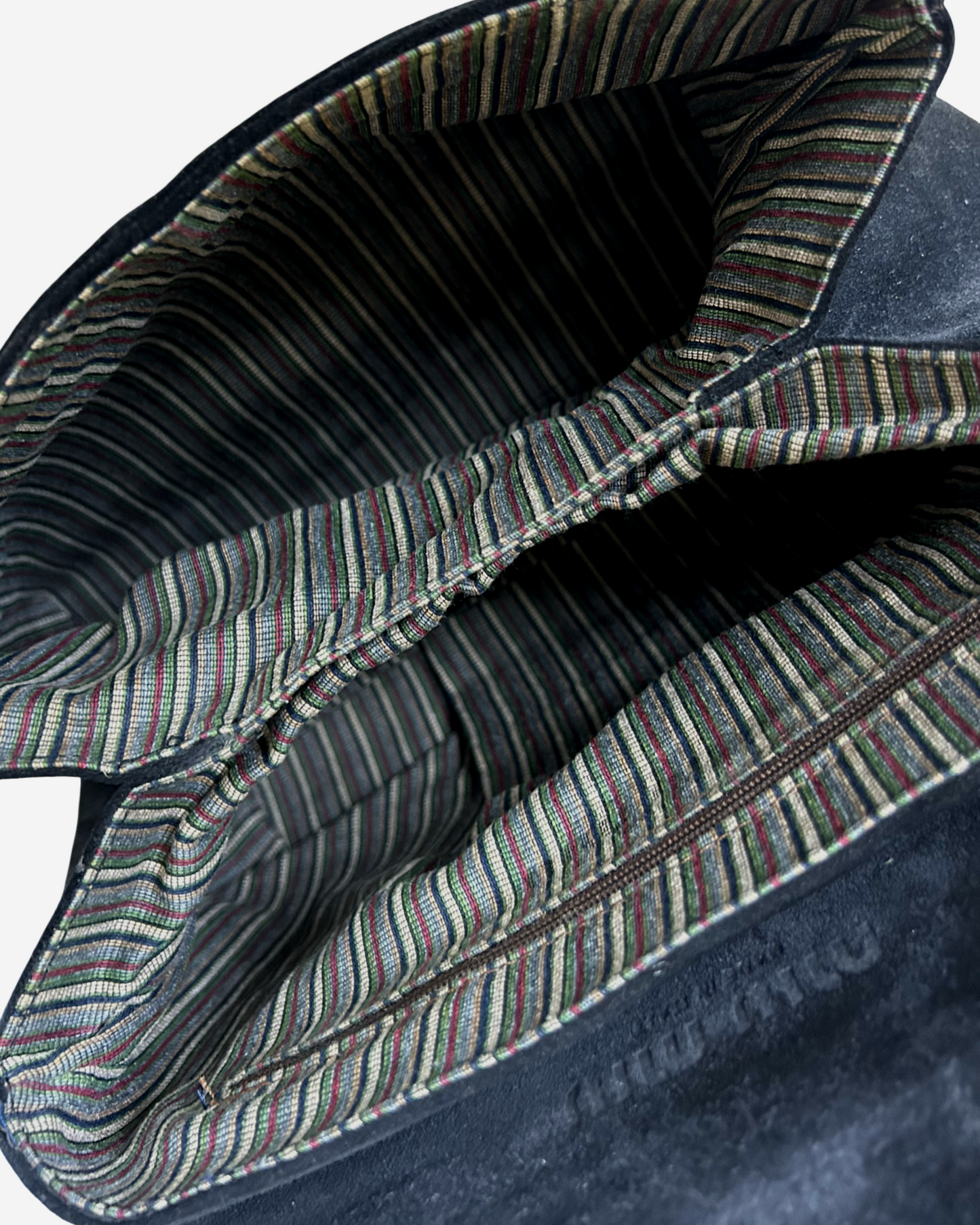 Interior of vintage Miu Miu handbag – spacious compartment with refined lining